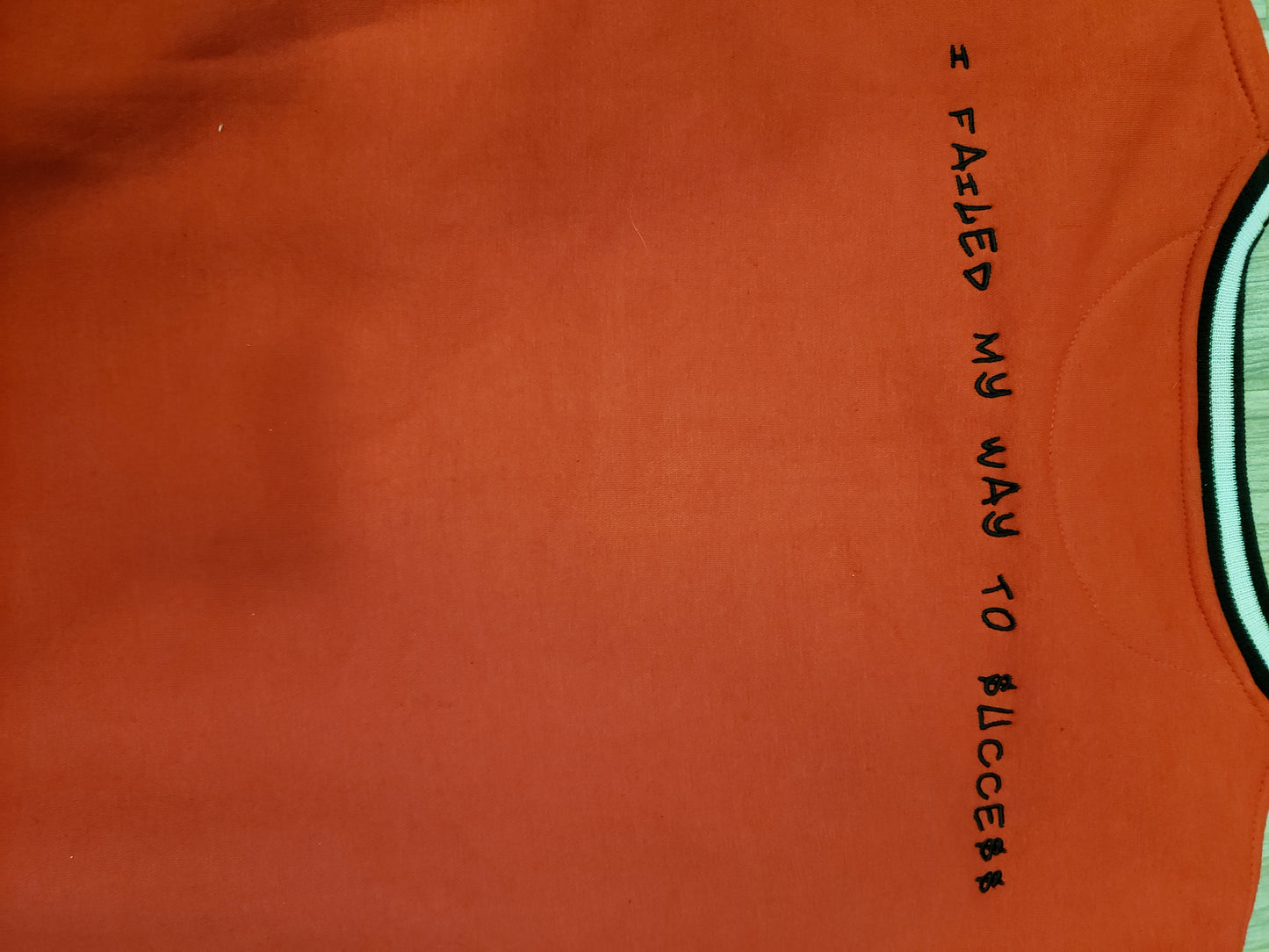 SUCCESS RED CREW NECK SWEATER