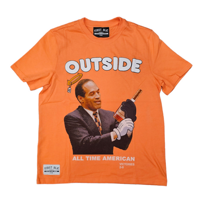 JUICE MAN OUTSIDE T-SHIRT ( ORANGE CORAL )