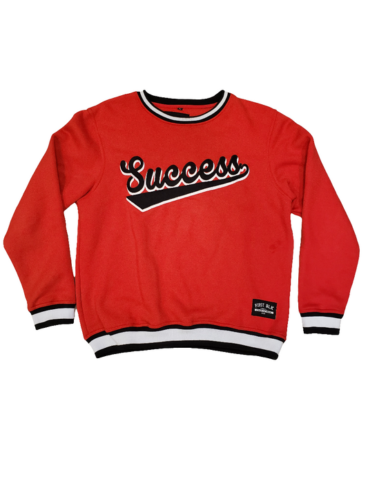 SUCCESS RED CREW NECK SWEATER