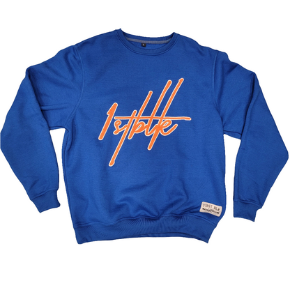 1ST BLK SIGNATURE CREW NECK ( BLUE )