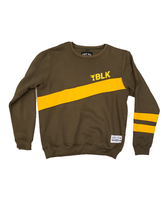 1ST BLK TROPHIES CREW NECK SWEATER ( GREEN )