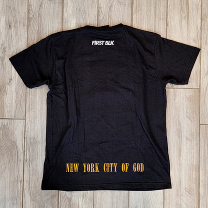 NEW YORK CITY OF GOD T-SHIRT ( BLACK )