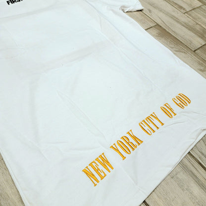 NEW YORK CITY OF GOD T-SHIRT ( WHITE )