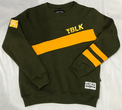 1ST BLK TROPHIES CREW NECK SWEATER ( GREEN )