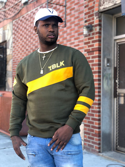 1ST BLK TROPHIES CREW NECK SWEATER ( GREEN )